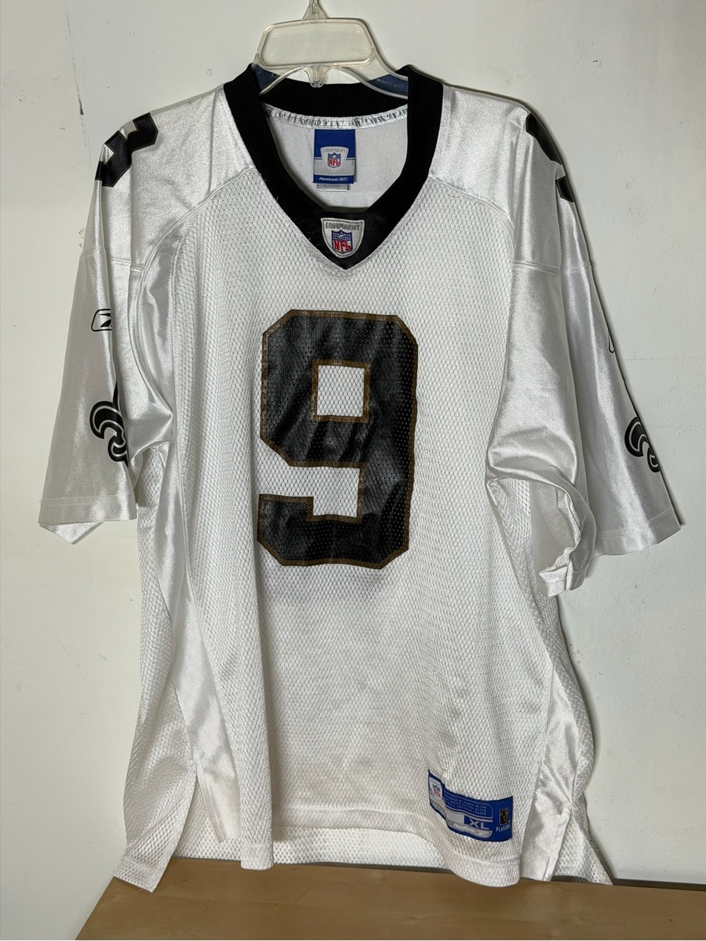 Reebok Drew Brees #9 New Orleans Saints NFL Equipment Jersey White XL